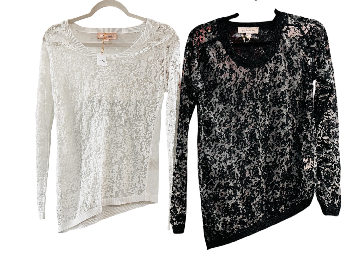 Lace Blouse, Long-sleeved round collar