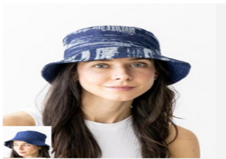 BLUE REVERSIBLE BUCKET HAT
