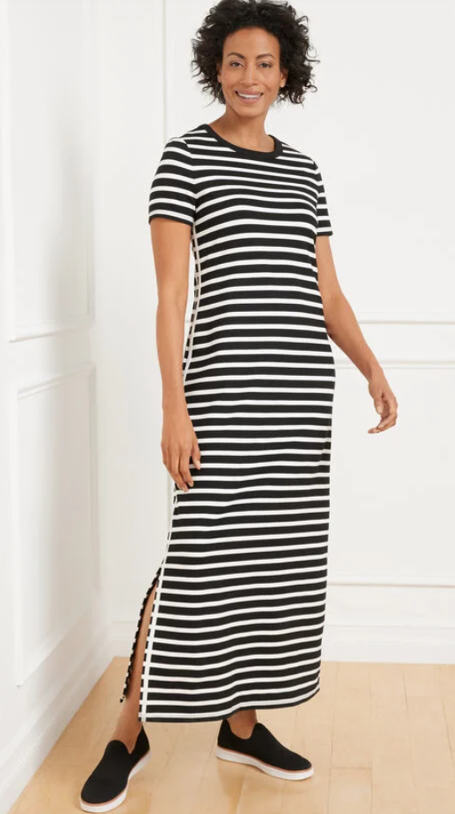 Black and White Stripe Dress S