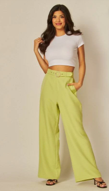 Pearl Buckle Pant by Love Poem