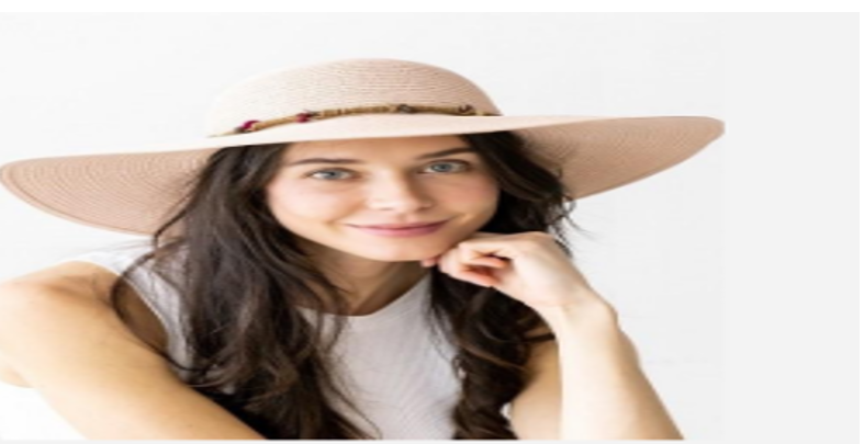STRAW BRIM HAT, Solid Print