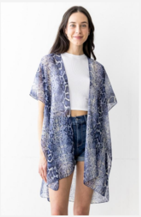 Wrap, Cover up, Python Skin Kimono