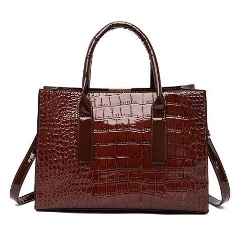 Image of a burgundy Alligator skin Tote bag