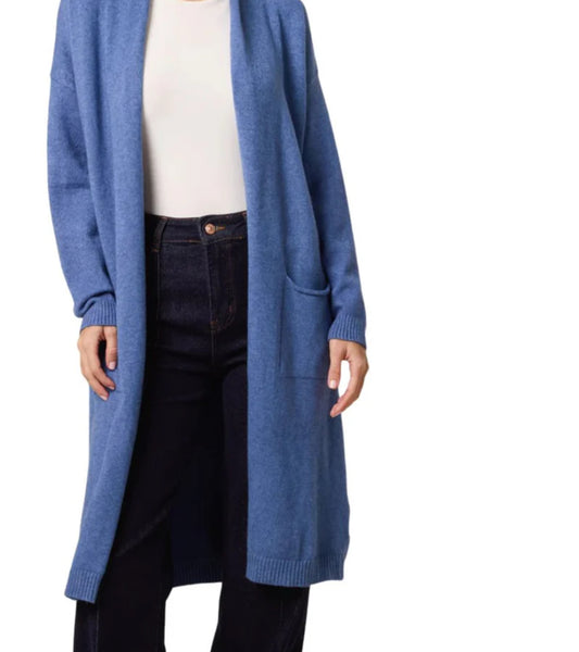 Denim, Full Length Cardigan