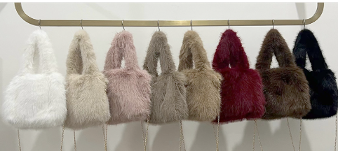 Fur Purse with Fur Strap