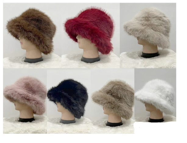 Fur Wrap and Matching Hat Set