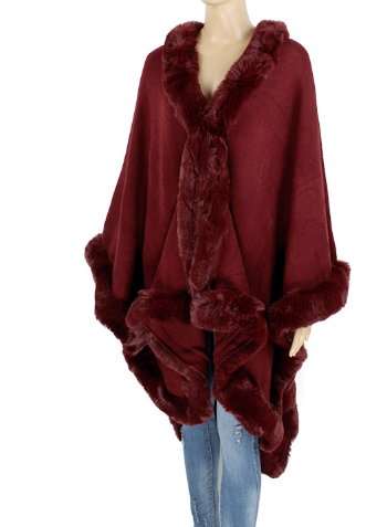 Fur Wrap and Matching Hat Set