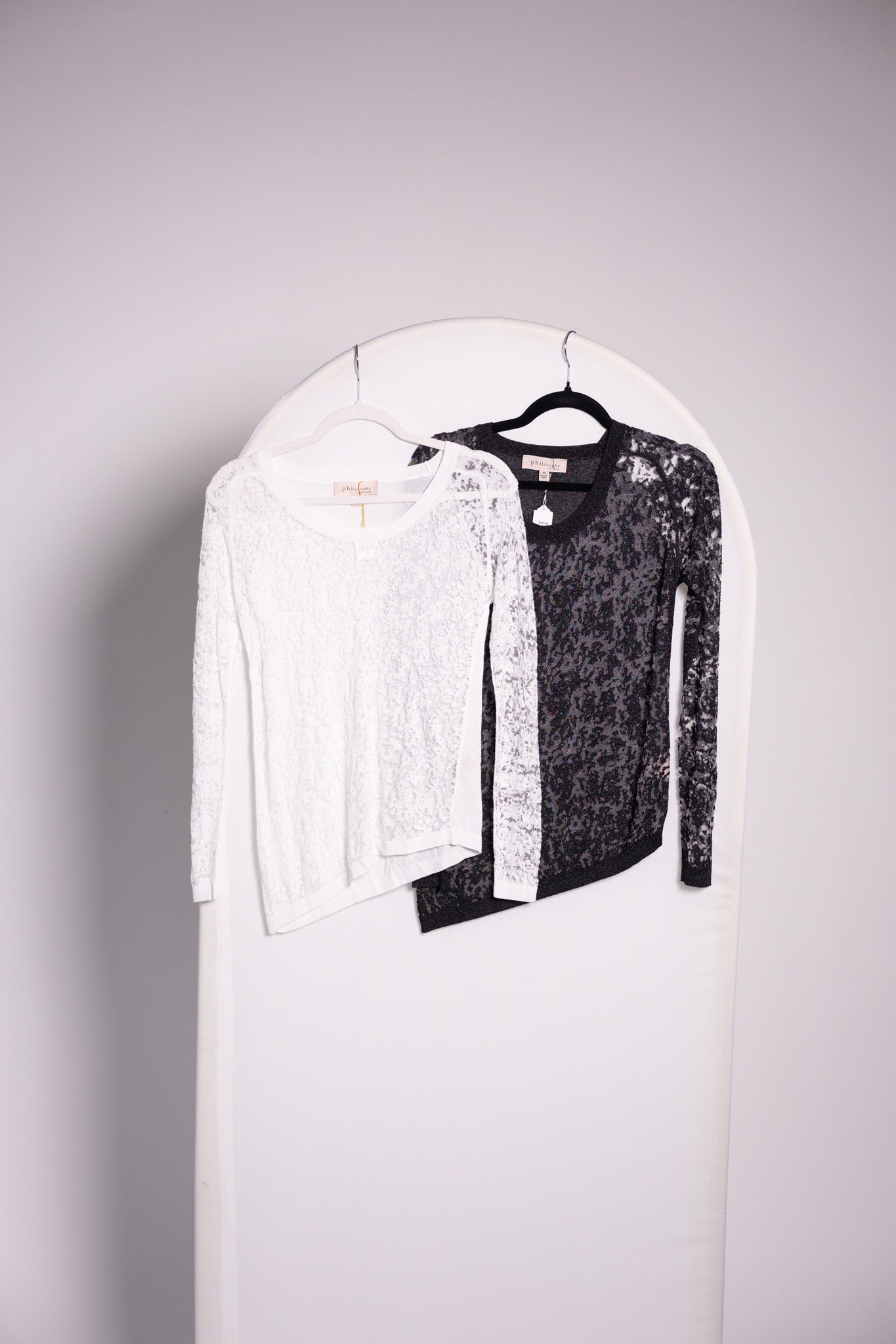 Lace Blouse, Long-sleeved round collar