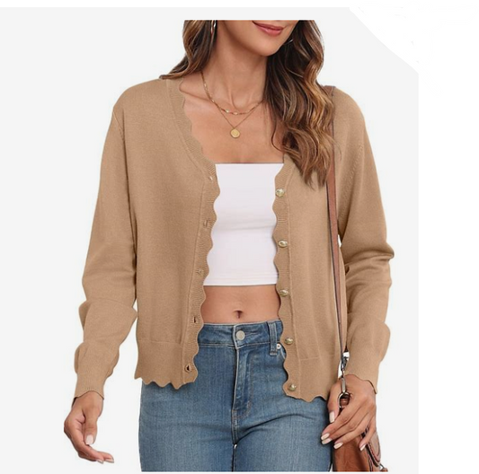 Midi-Cardigan, Beige