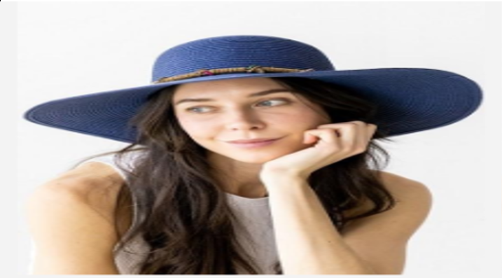 STRAW BRIM HAT, Solid Print