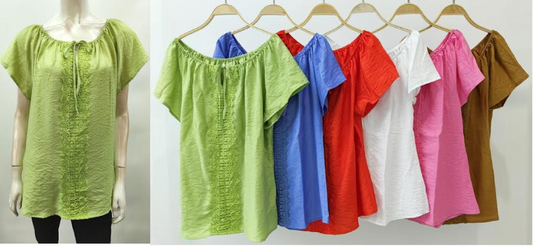 Spring Cut, Ruffle Front Blouse