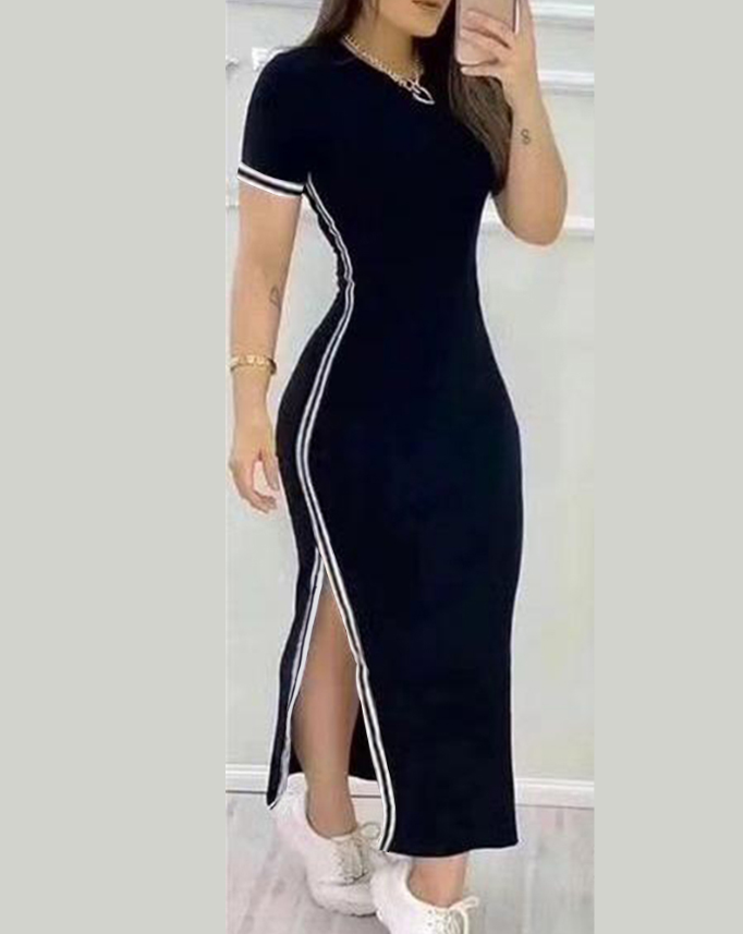 Striped Casual Sports Dress