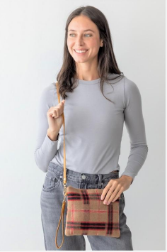 Plaid Tote Handbags Combo (includes crossbody bag)