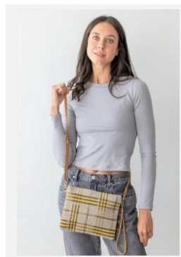 Plaid Tote Handbags Combo (includes crossbody bag)
