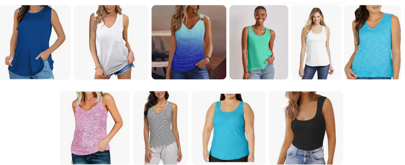 Women’s Sleeveless Tank Tops