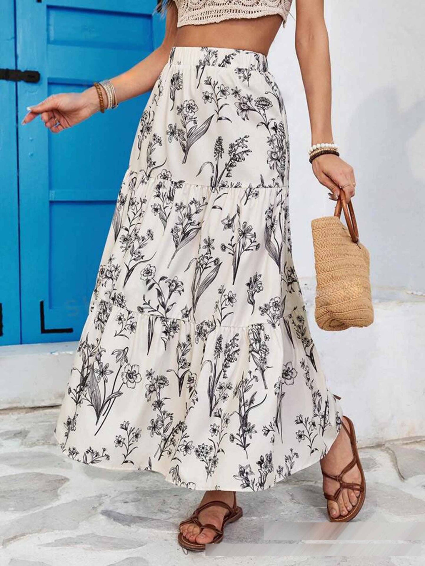 Printed Loose Half Skirt