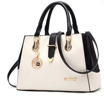 Image of a women's white executive inspired handbag