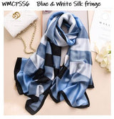 Women's Silk Pattern Border Scarves